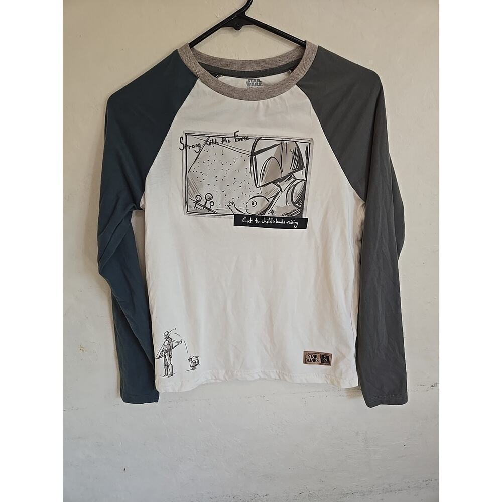 Disney LucasFilm Boys Star Wars Mandalorian Concept Series Shirt T-shirt Size 13